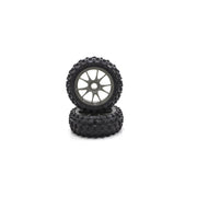 Kyosho IFTH004GMKC 10-Spoke Wheel With Tire (Gunmetal/Kc/2pcs)