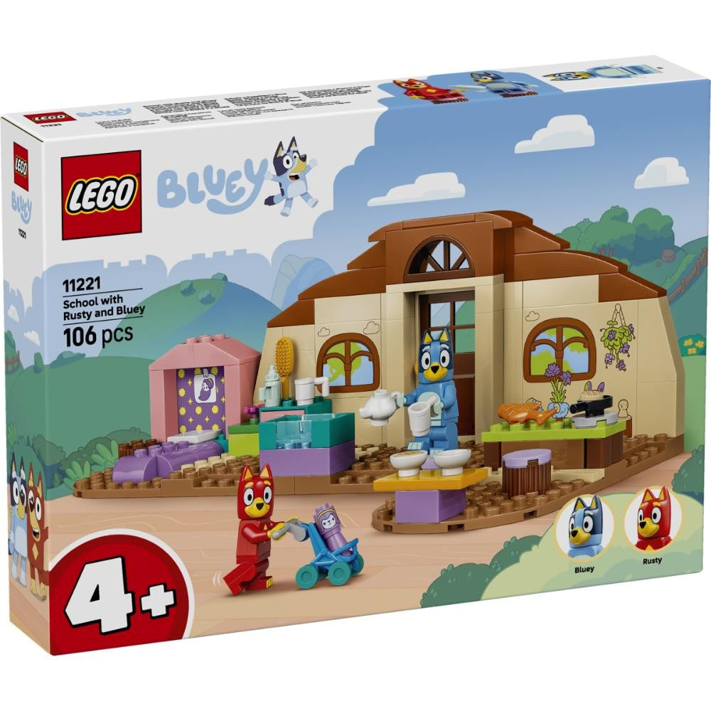LEGO School with Rusty and Bluey