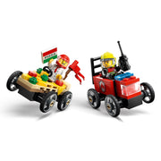 LEGO 60458 City Pizza vs. Fire Truck Race Car Pack