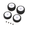 Losi LOS-1763 White Wheel and Tyre Set Micro-B