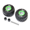 Losi BKT 2.6in Medium Compound Monster Truck Tyre mounted on Green Wheels LMT 2.0 LOS-1818
