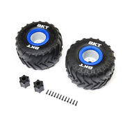 Losi BKT 2.6in Medium Compound Monster Truck Tyre mounted on Blue Wheels LMT 2.0 LOS-1819