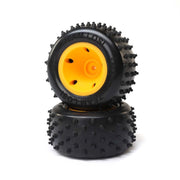 Losi LOS41031 6 Row Rear Tires Mounted Orange 2pcs Mini JRXT