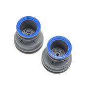 Losi LOS41046 MT Wheel with Blue Beadlock Light Grey 2pcs Mini LMT