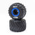 Losi LOS41047 Premounted MT Tyres with Blue Beadlocks 2pcs Mini LMT