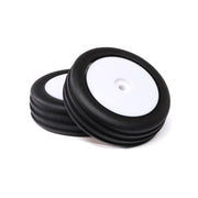 Losi LOS41049 Front Wide Body Rib Mounted Tyres White 2pc