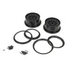 Losi LOSB7034 Wheel & Beadlock Set Black (2) 5T