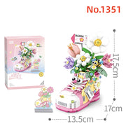 Loz 1351 Flowers Shoes Pink