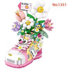 Loz 1351 Flowers Shoes Pink