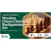 LPG Wooden Foldable Chess Backgammon Set 30 cm