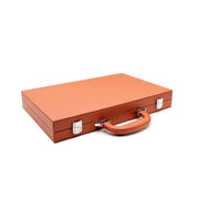 LPG Classics Leather Backgammon Set Brown