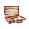 LPG Classics Leather Backgammon Set Brown