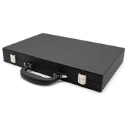 LPG Classics Leather Backgammon Set Black