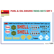 MiniArt 1/24 Fuel & Oil Drums 1930-50s Set 1 German Type