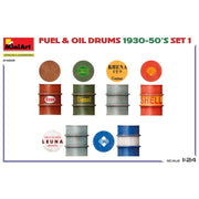 MiniArt 1/24 Fuel & Oil Drums 1930-50s Set 1 German Type