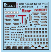 MiniArt 1/35 USV-BR 76mm Gun Mod. 1941 with Limber & Crew Model Kit
