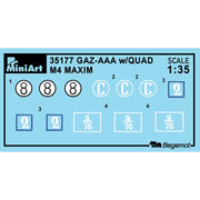 MiniArt 1/35 GAZ-AAA with Quad M4 Maxim Model Kit