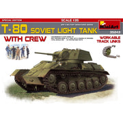 MiniArt 1/35 T-80 Soviet Light Tank with Crew Model Kit