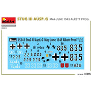 Miniart 35341 1/35 Stug III Ausf. G  May-June 1943 Alkett Prod.