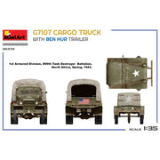 Miniart 35372 G7107 1.5T 4X4 Cargo Truck With Trailer