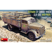 MiniArt 35449 1/35 German 3T Cargo Truck 3,6-36S Mid Production. PMQ600-Type