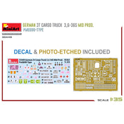 MiniArt 35449 1/35 German 3T Cargo Truck 3,6-36S Mid Production. PMQ600-Type