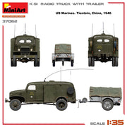 MiniArt 37062 1/35 K-51 Radio Truck With Trailer