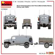 MiniArt 37062 1/35 K-51 Radio Truck With Trailer