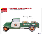 MiniArt 38045 1/35 Tempo Tieflader Pritsche 3 Wheel Beer Dalivery Truck