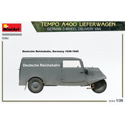 MiniArt 38053 1/35 Tempo A400 Kastenwagen 3-Wheel Delivery Box Truck