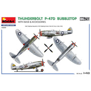 MiniArt 48018 1/48 Thunderbolt P-47D Bubble Top with Base & Accessories Big set