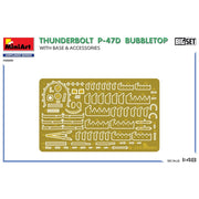 MiniArt 48018 1/48 Thunderbolt P-47D Bubble Top with Base & Accessories Big set