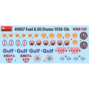MiniArt 49007 1/48 Fuel and Oil Drums 1930-50s