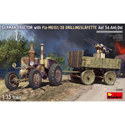 MiniArt 1/35 German Tractor with Fla-MG151/20 Drillingslafette on Sd.Anh.Ost Model Kit