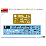MiniArt 1/35 German Tractor with Fla-MG151/20 Drillingslafette on Sd.Anh.Ost Model Kit