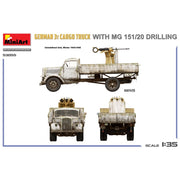 MiniArt 1/35 German 3T Cargo Truck With Mg 151/20 Drilling