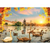 Magnolia 3504 Swans Near Charles Bridge 1000pc Jigsaw Puzzle