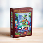 Magnolia 7051 Girl & Cats Evgenia Lumfur 1000pc Jigsaw Puzzle