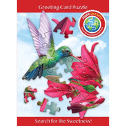 Madd Capp 1103 Hummingbird 20pc Jigsaw Puzzle Greeting Card