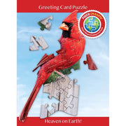 Madd Capp 1104 Cardinal 20pc Jigsaw Puzzle Greeting Card