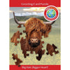 Madd Capp 1109 Highland Cow 20pc Jigsaw Puzzle Greeting Card