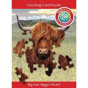 Madd Capp 1109 Highland Cow 20pc Jigsaw Puzzle Greeting Card