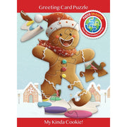 Madd Capp 1111 Gingerbread Man 12pc Jigsaw Puzzle Greeting Card