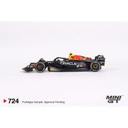 Mini GT Oracle Red Bull Racing RB19 No.1 Max Verstappen 2023 Bahrain GP Winner