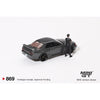 Mini GT 1/64 Nissan Skyline GT-R (R32) Nismo Gunmetal W/ Matsuda Figure Tsugio Matsuda Collection