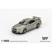 Mini GT MGT01003-R Nissan Skyline GT-R (R34) V-Spec II Nür - Millenium Jade