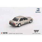 Mini GT MGT01076-BL Mercedes-Benz 190 E 2.3-16 No.11 Ayrton Senna 1984 Nürburgring Race Of Champions With Figure Ayrton Senna Collection