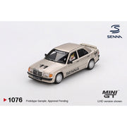 Mini GT MGT01076-BL Mercedes-Benz 190 E 2.3-16 No.11 Ayrton Senna 1984 Nürburgring Race Of Champions With Figure Ayrton Senna Collection