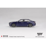 Mini GT MGT01111-R 1/64 BMW i7 xDrive60 Tanzanite Blue Metallic