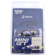 Mini GT MGT01118-BL Toleman TG184 No.19 Ayrton Senna 1984 Monaco Grand Prix 2nd Place